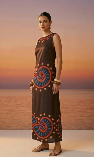 Midi Dress Nautilus Brown