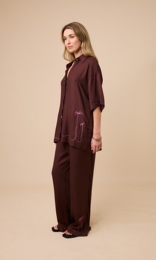 Bamboo Button-up Shirt Coconut Husk