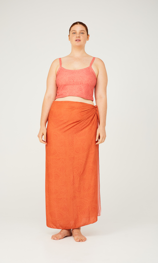Rachel Reversible Top - Oyster/Reef Print