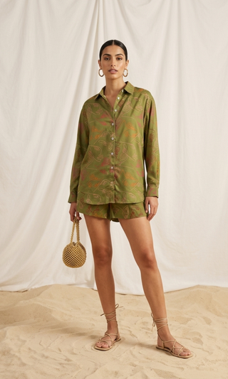 Button-Up Top Nautilus Brown