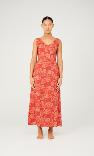 Whelk Midi Dress - Shell Print