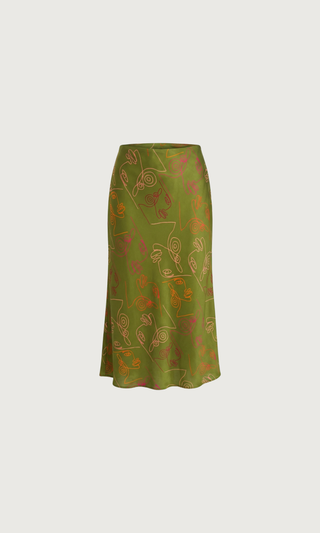 Bias Midi Skirt Verdant