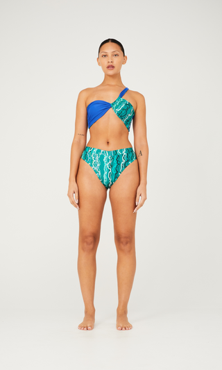 Clam Bikini Top - Rain Print