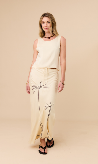 Bias Maxi Skirt Sand