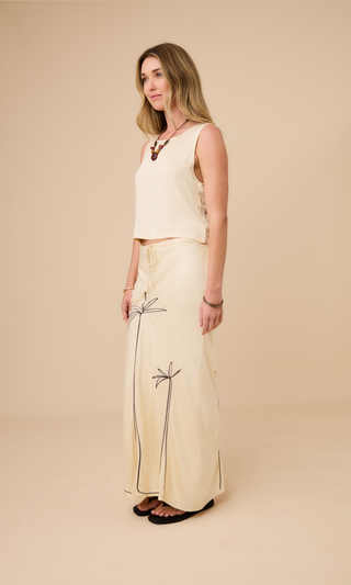 Bias Maxi Skirt Sand