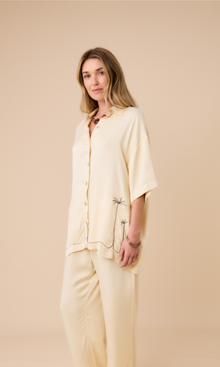 Bamboo Button-up Shirt Sand