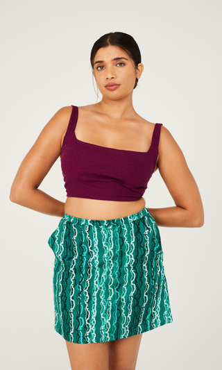 Pipi Crop - Maroon