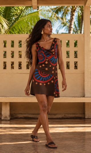 Twirl Mini Dress Nautilus Brown