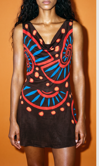 Twirl Mini Dress Nautilus Brown