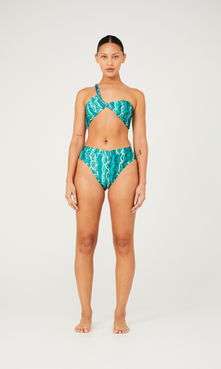 Clam Bikini Top - Rain Print