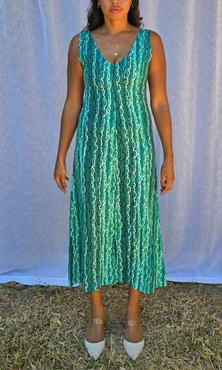 Whelk Midi Dress - Rain Print