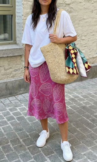 Dust Satin Slip - Reef Print